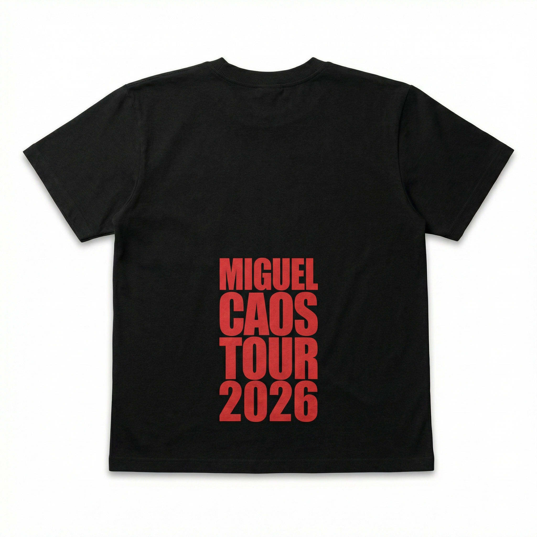 S1C Lips Tee CAOS TOUR  (BLACK)