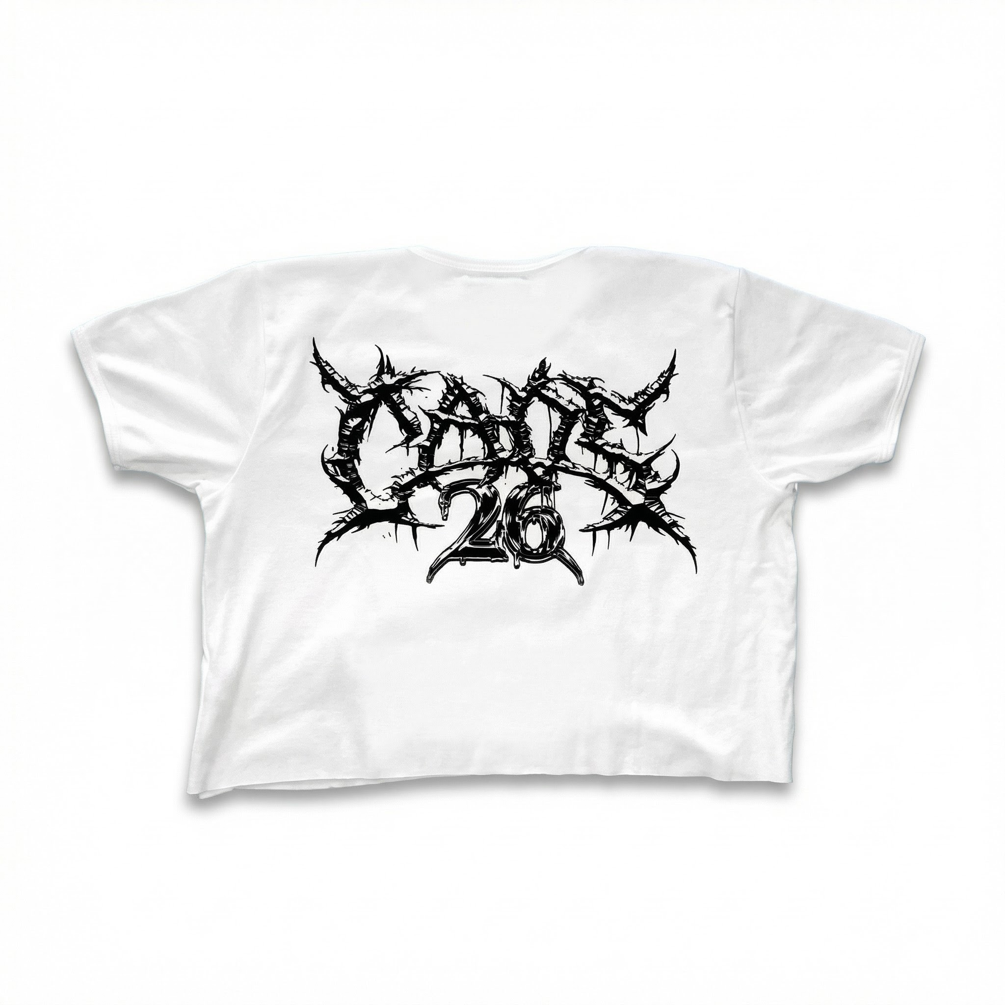 S1C Girls Cum First Boxy CAOS TOUR Baby Tee (WHITE)